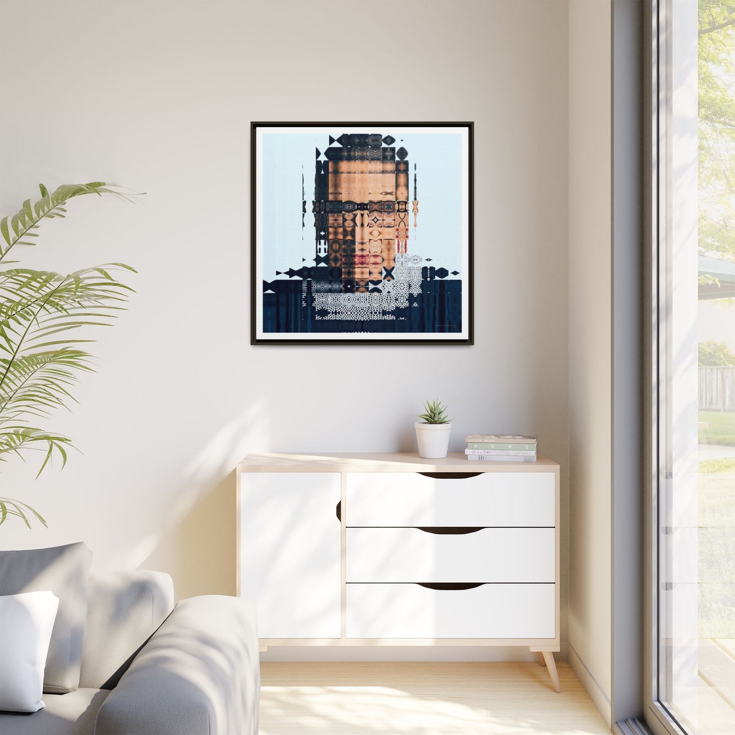 Iconic Feminist, The Notorious RBG, Ruth Bader Ginsburg Abstract Portrait Collage Art — Matte Canvas, Framed (Multi-color options)