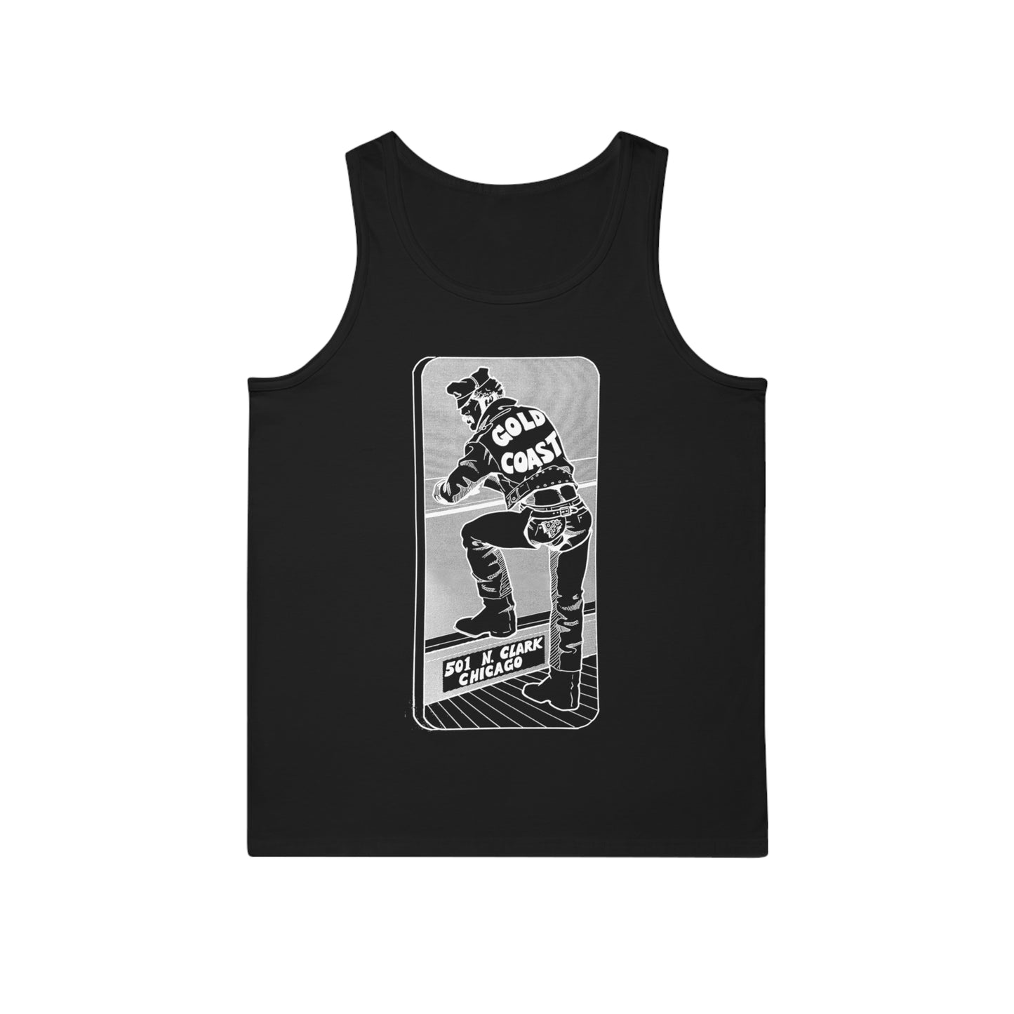 Gold Coast Chicago Tank Top, Leather Daddy in Chaps