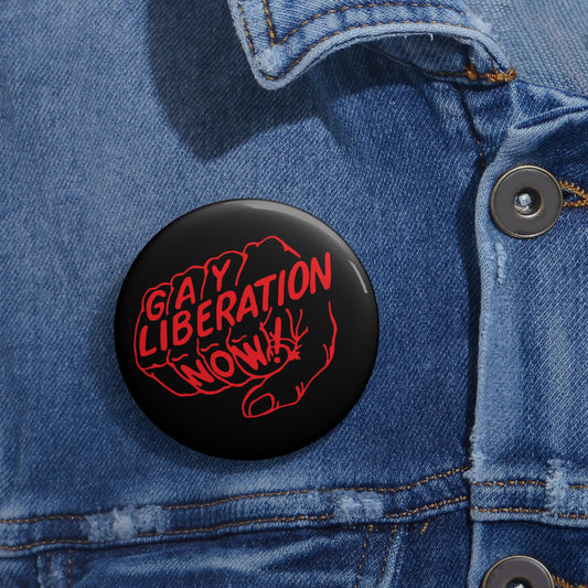 GAY LIBERATION NOW! - Vintage Gay Activism Iconic Pin Button