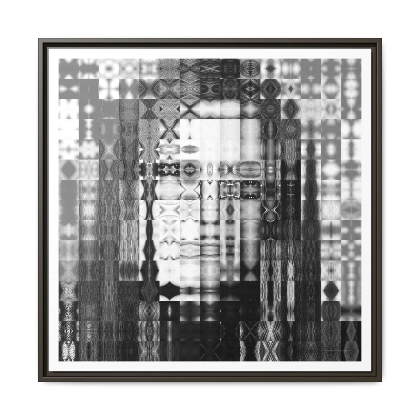 Feminist Icon Gloria Steinem Abstract Portrait Collage Art — Matte Canvas, Framed (Multi-color options)