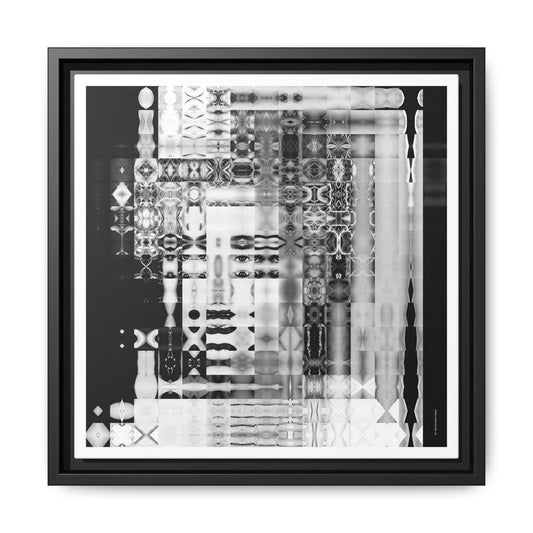 Strike-a-Pose Pop Icon Abstract Portrait Collage Art — Matte Canvas, Framed (Multi-color options)