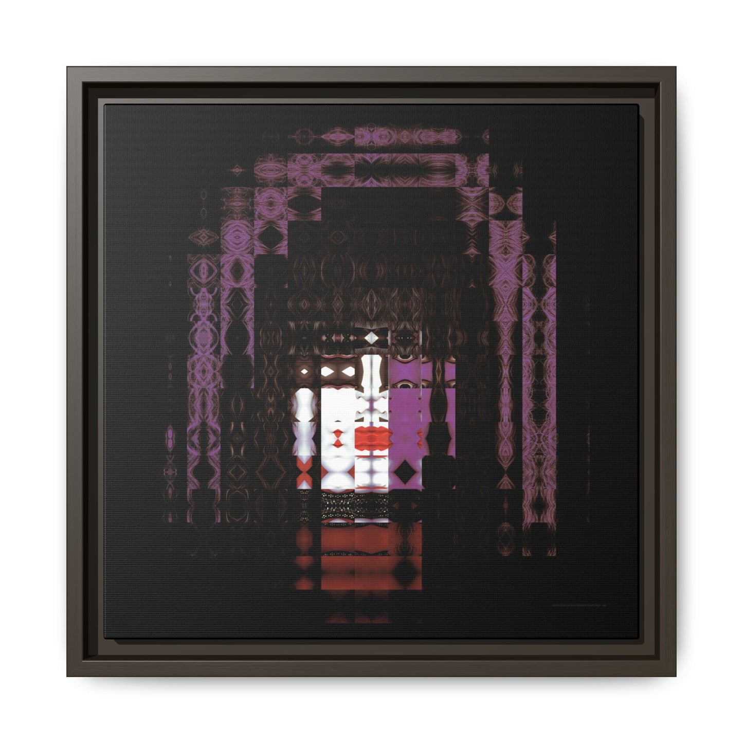 Knights In Satan's Service, Starchild Abstract Portrait Collage Art — Matte Canvas, Framed (Multi-color options)