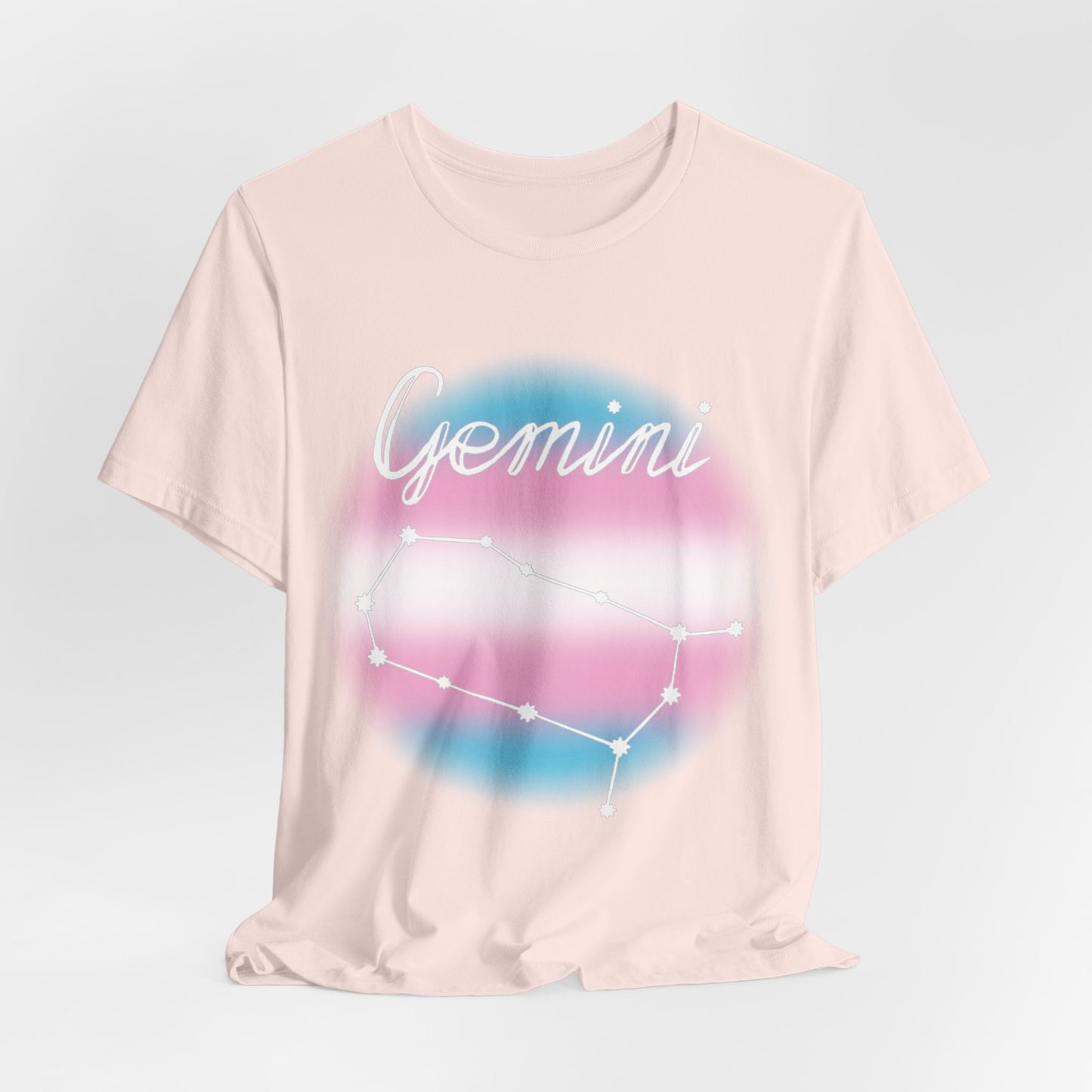 Gemini Constellation T-shirt, Astrology, Transgender Pride Flag