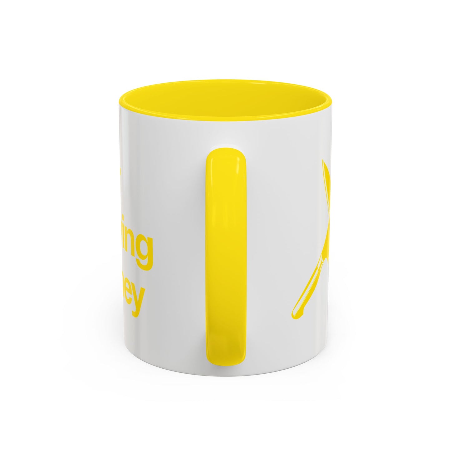I will never stop worrying about Britney, White with Yellow Accent Coffee Mug (11, 15oz)