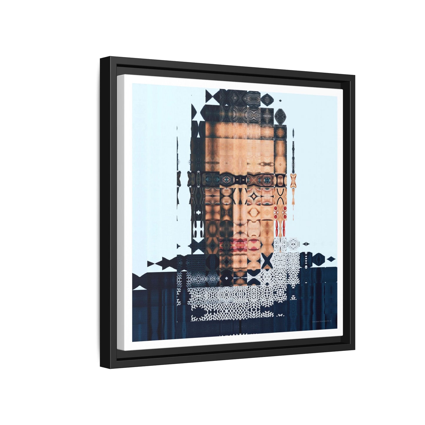 Iconic Feminist, The Notorious RBG, Ruth Bader Ginsburg Abstract Portrait Collage Art — Matte Canvas, Framed (Multi-color options)