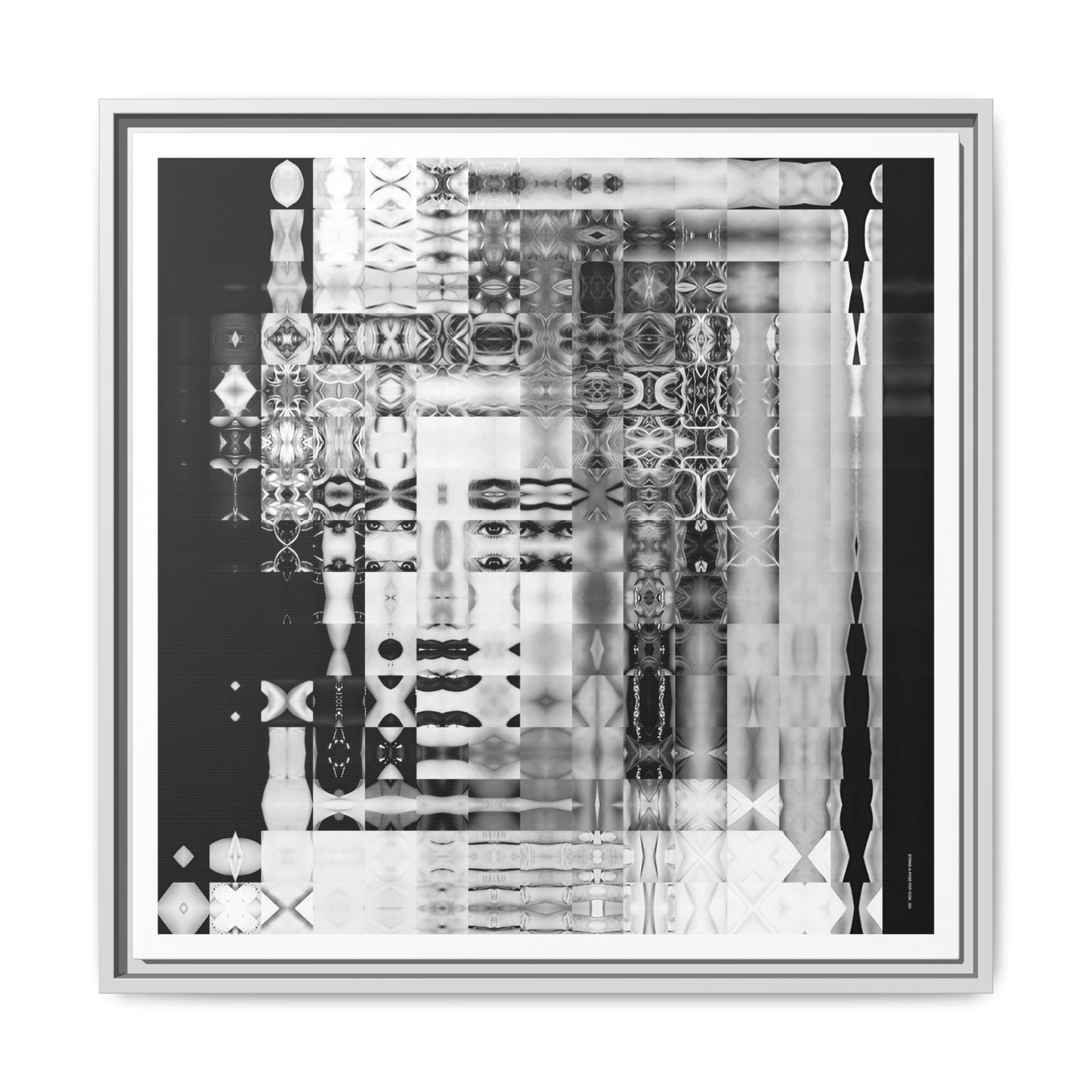 Strike-a-Pose Pop Icon Abstract Portrait Collage Art — Matte Canvas, Framed (Multi-color options)