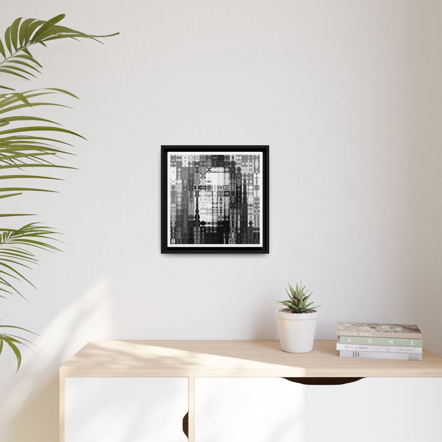 Feminist Icon Gloria Steinem Abstract Portrait Collage Art — Matte Canvas, Framed (Multi-color options)