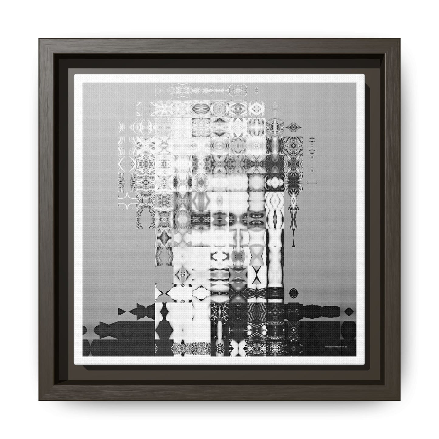 Iconic Early Queen-of-Pop Abstract Portrait Collage Art — Matte Canvas, Framed (Multi-color options)