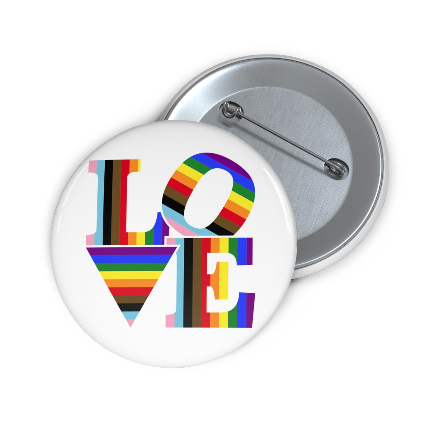 LOVE Progress Pride Colors Pin Button