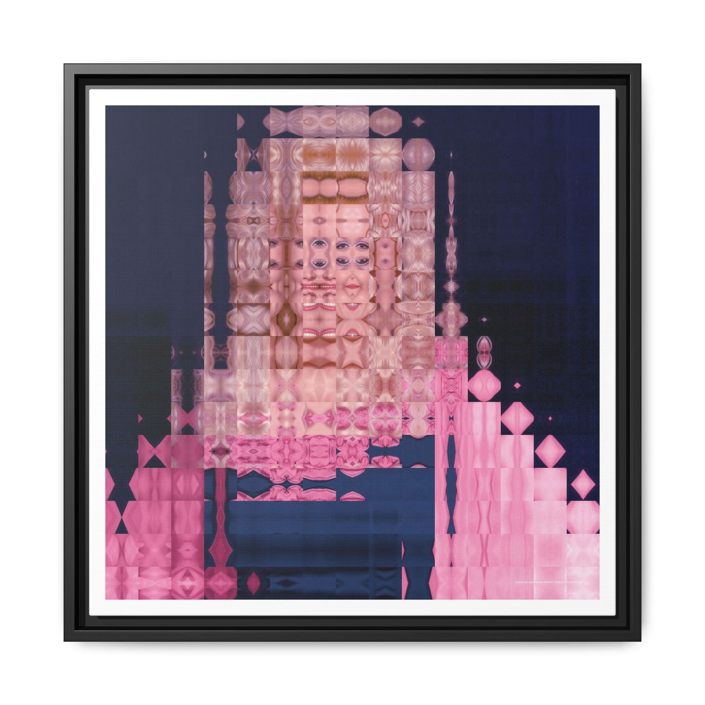 Iconic Big Blonde Wig Energy: Queen of Country Abstract Portrait Collage Art — Matte Canvas, Framed (Multi-color options)