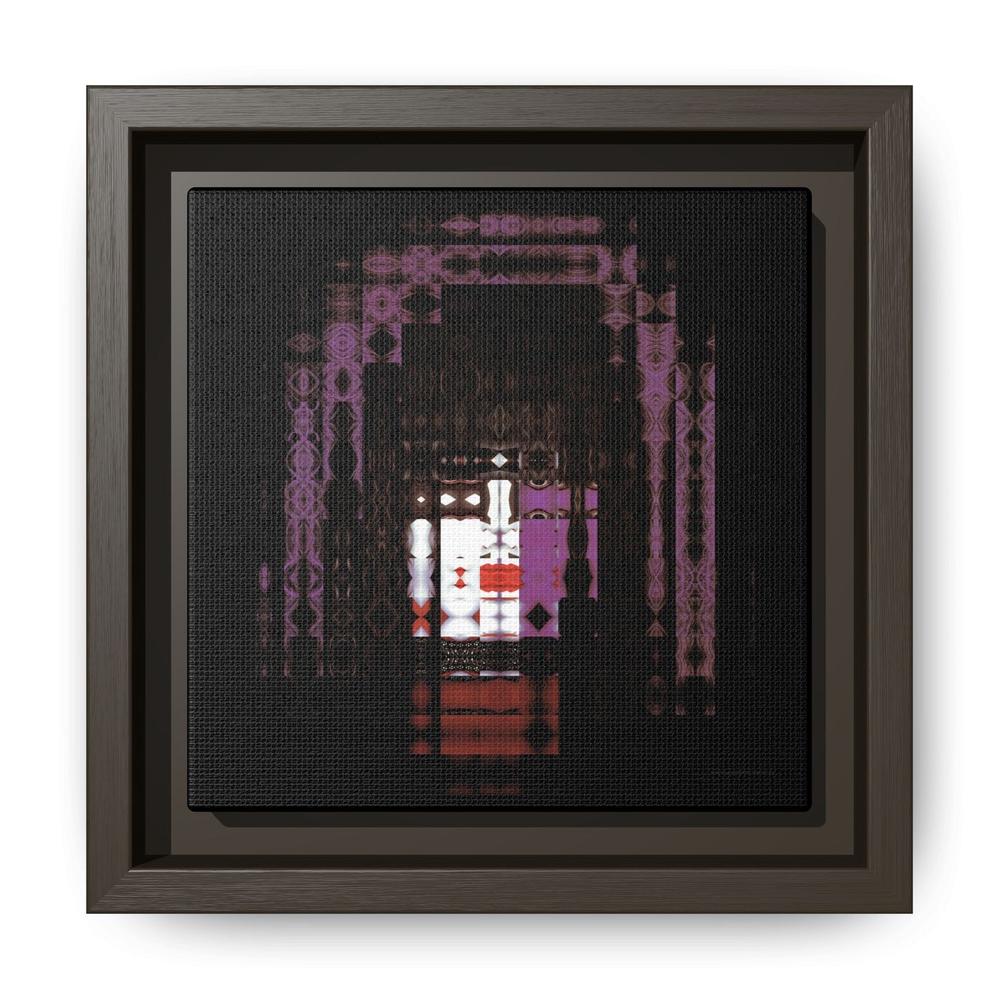 Knights In Satan's Service, Starchild Abstract Portrait Collage Art — Matte Canvas, Framed (Multi-color options)