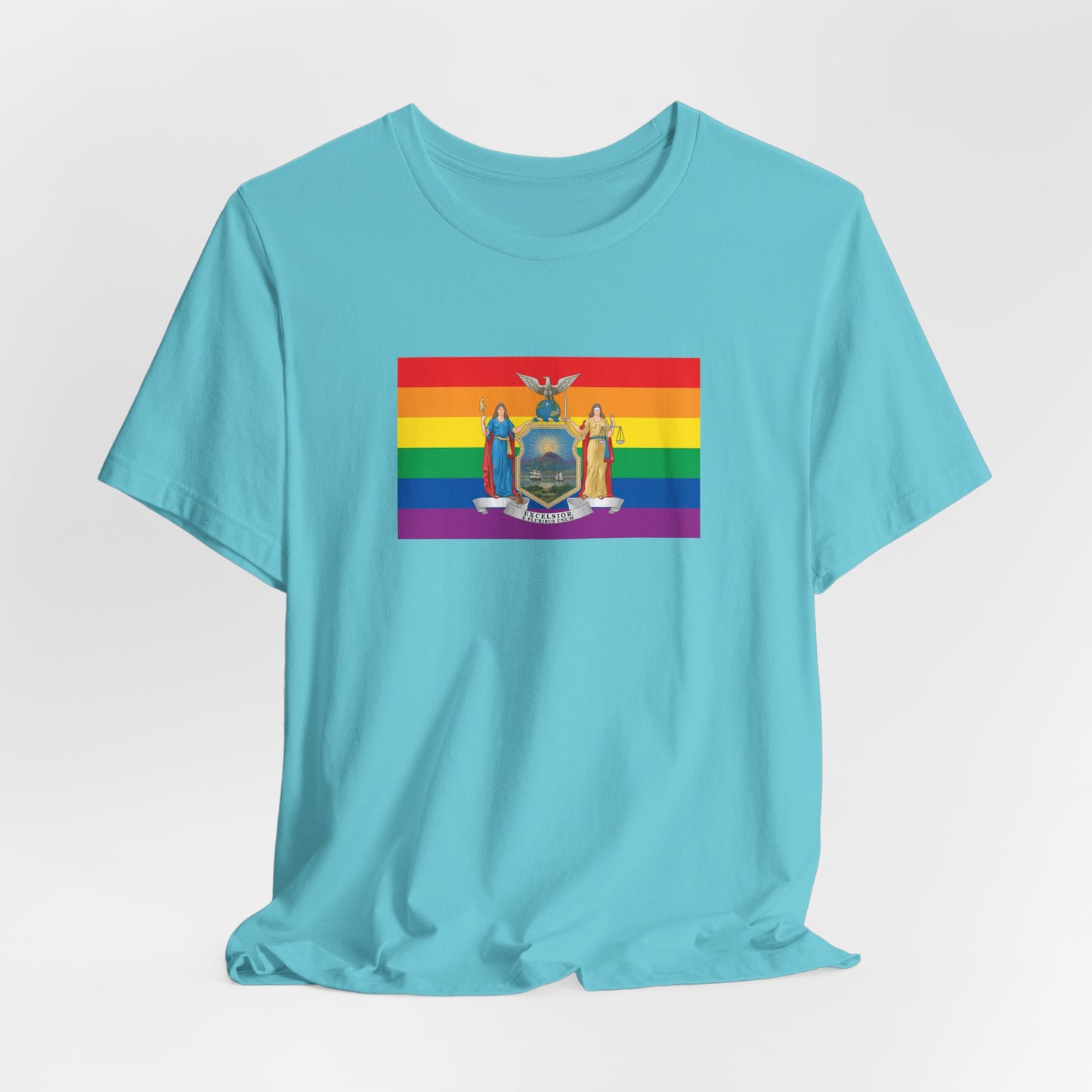 New York Rainbow Pride Flag T-shirt, Several Color Options
