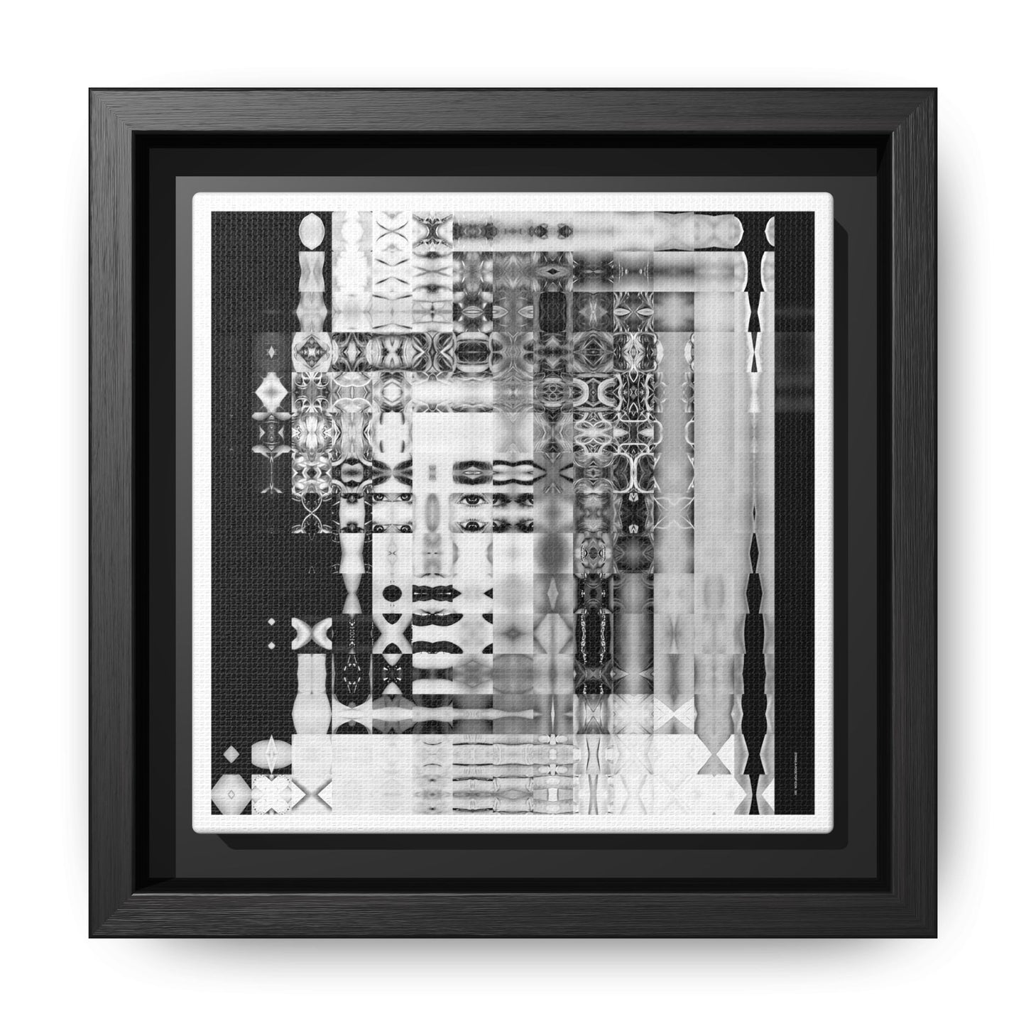 Strike-a-Pose Pop Icon Abstract Portrait Collage Art — Matte Canvas, Framed (Multi-color options)