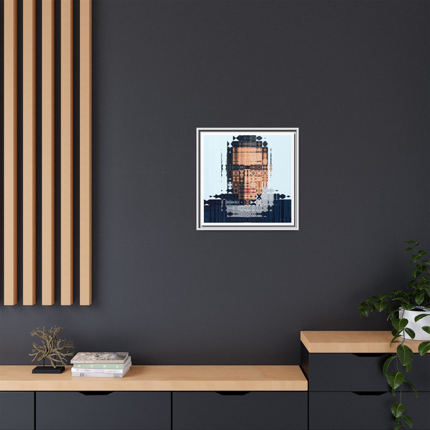 Iconic Feminist, The Notorious RBG, Ruth Bader Ginsburg Abstract Portrait Collage Art — Matte Canvas, Framed (Multi-color options)