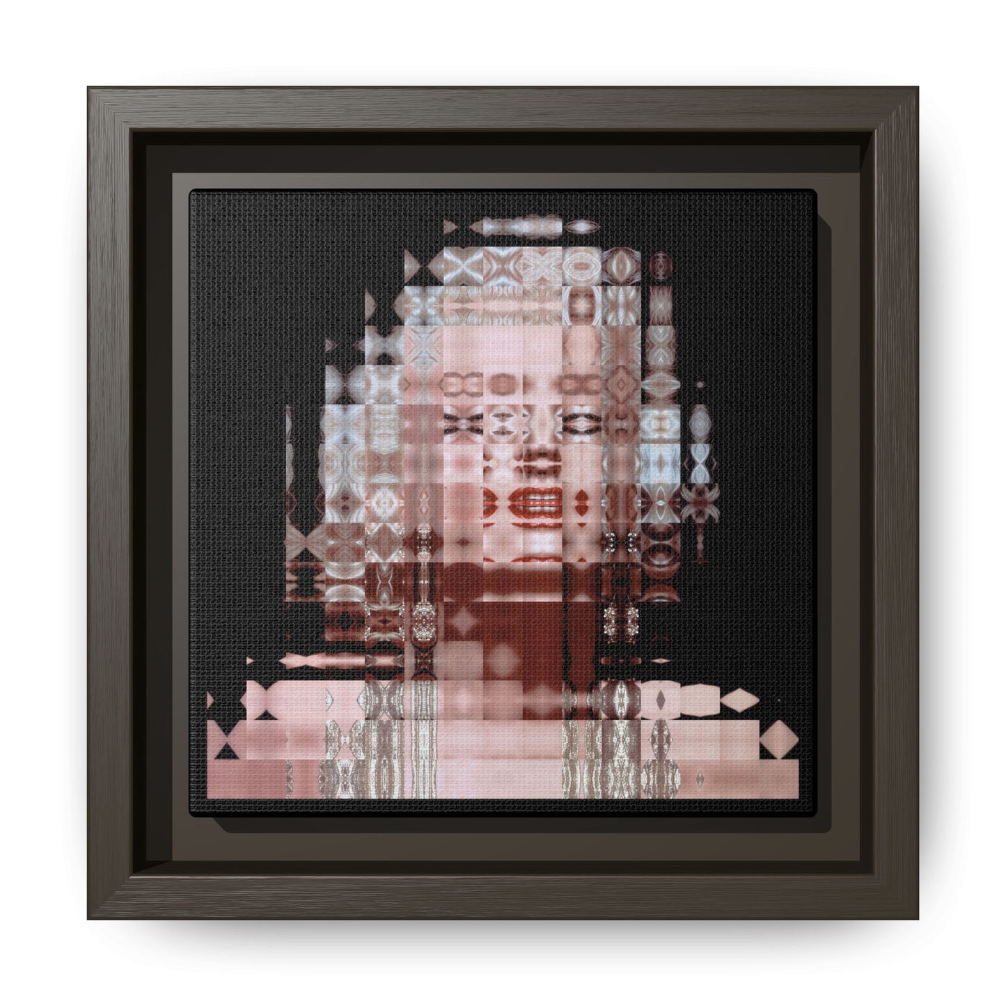 Iconic Movie Star Marilyn Monroe Abstract Portrait Collage Art — Matte Canvas, Framed (Multi-color options)