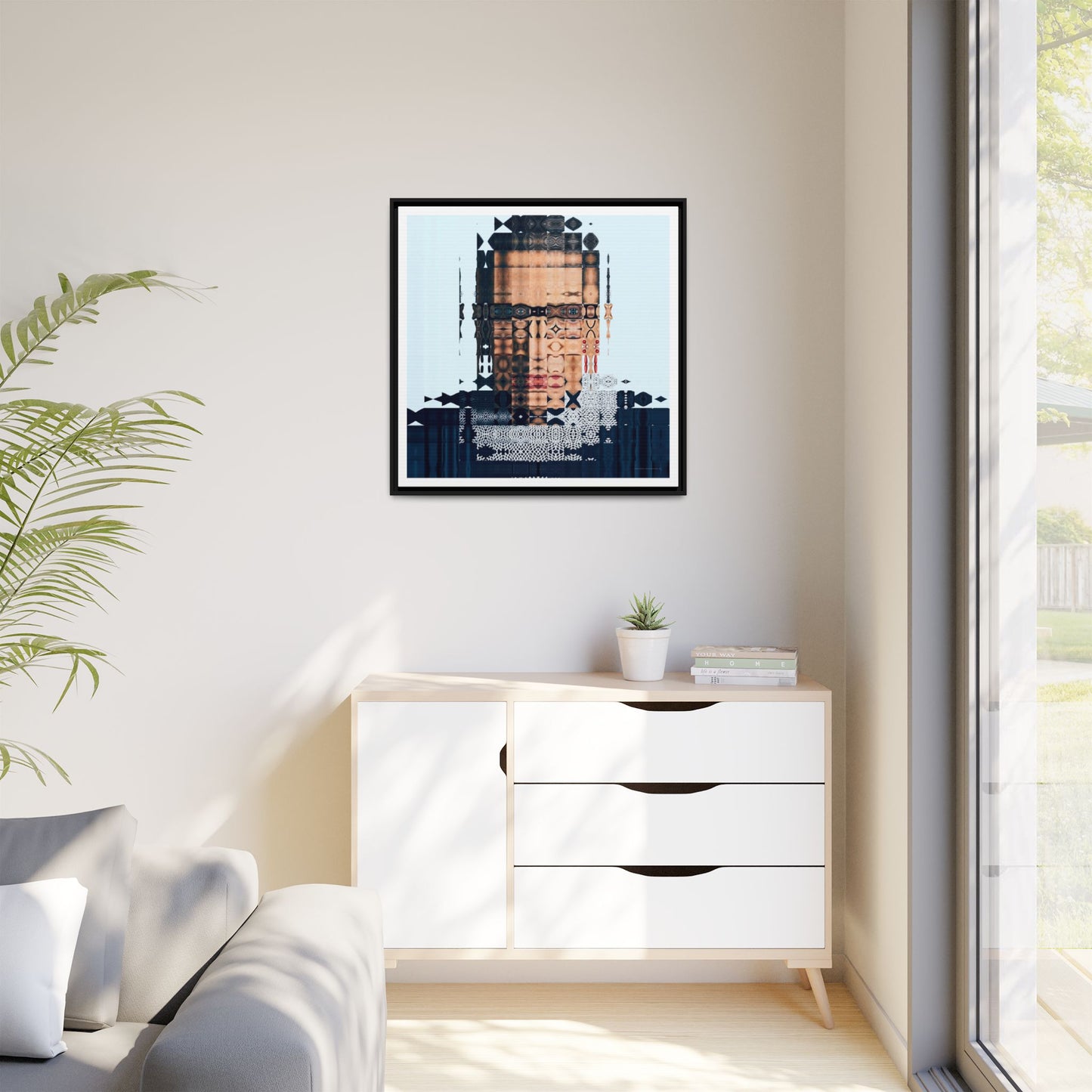 Iconic Feminist, The Notorious RBG, Ruth Bader Ginsburg Abstract Portrait Collage Art — Matte Canvas, Framed (Multi-color options)