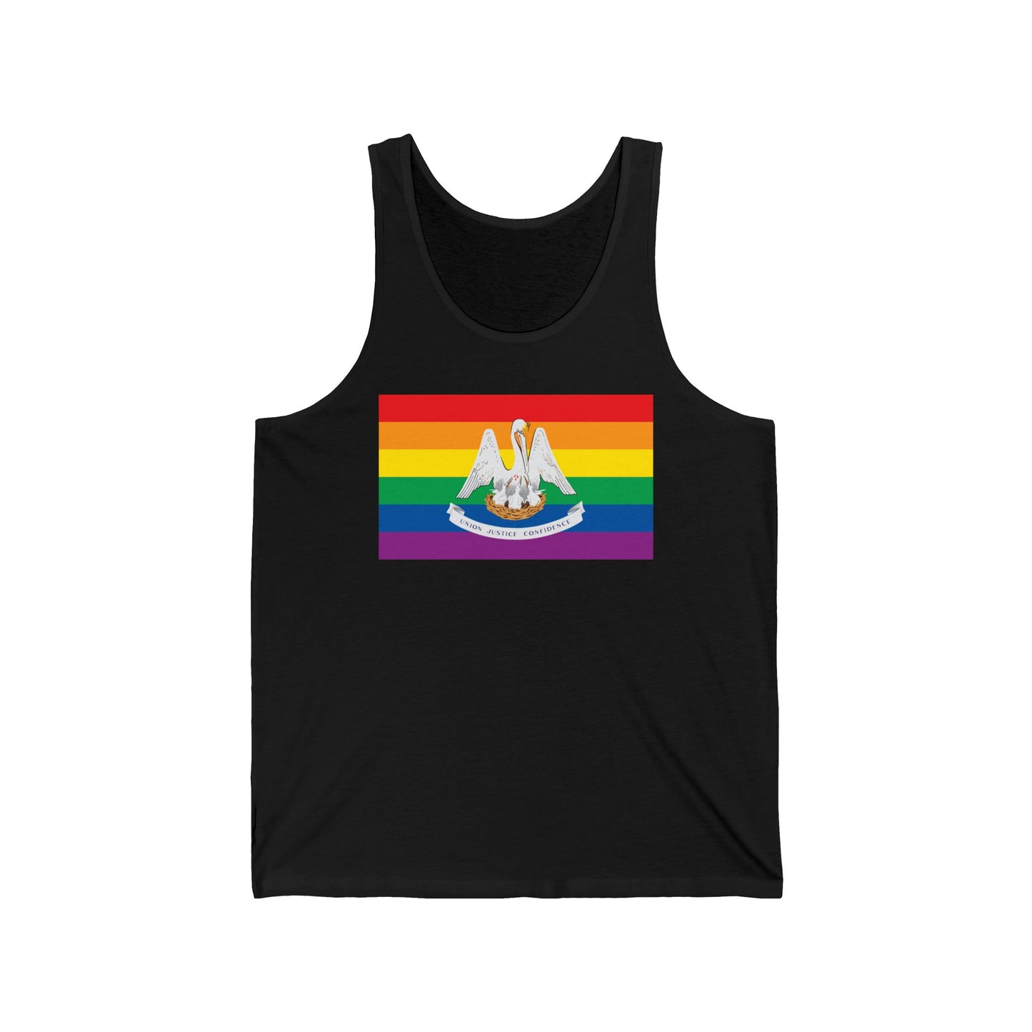 Louisiana Rainbow Pride Flag Jersey Tank