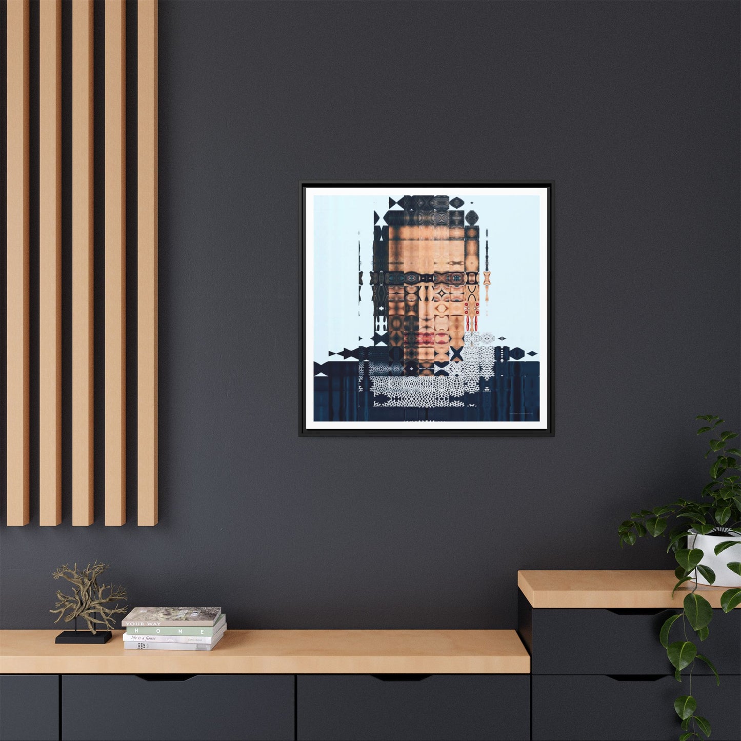 Iconic Feminist, The Notorious RBG, Ruth Bader Ginsburg Abstract Portrait Collage Art — Matte Canvas, Framed (Multi-color options)