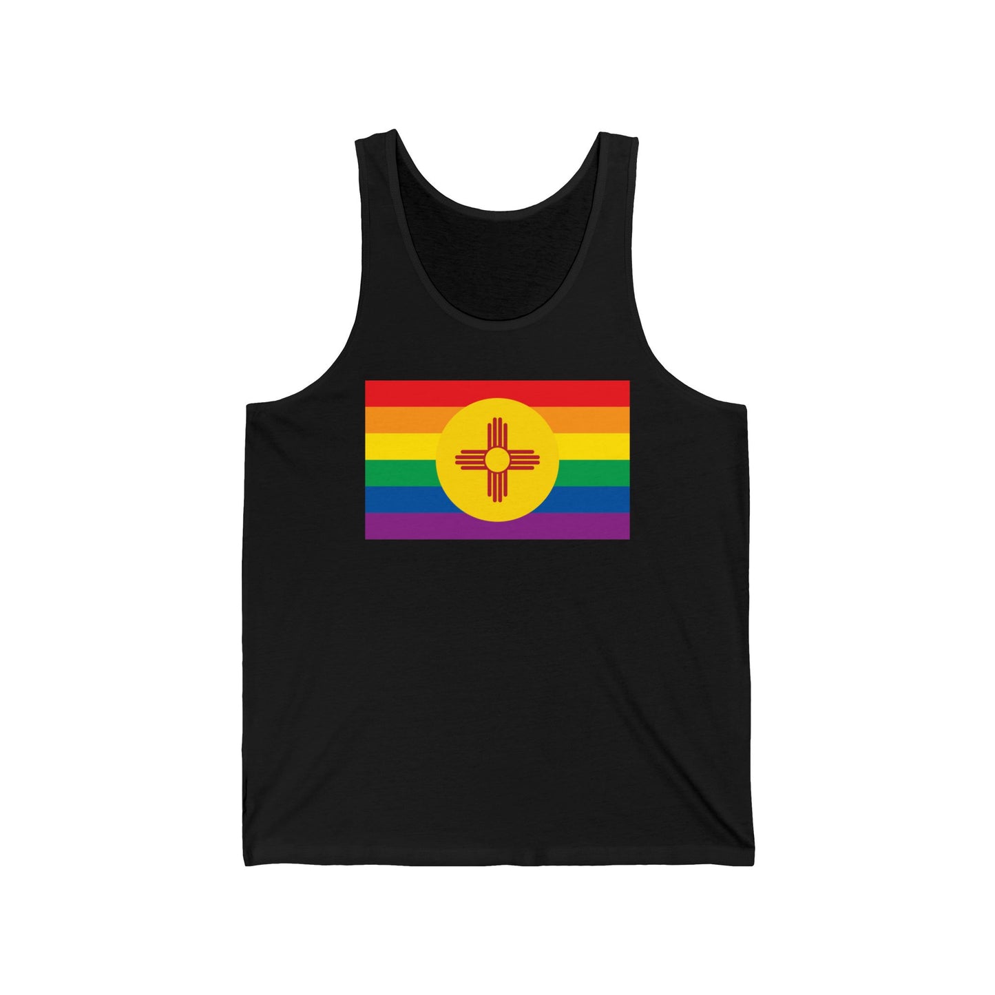New Mexico Rainbow Pride Flag Jersey Tank