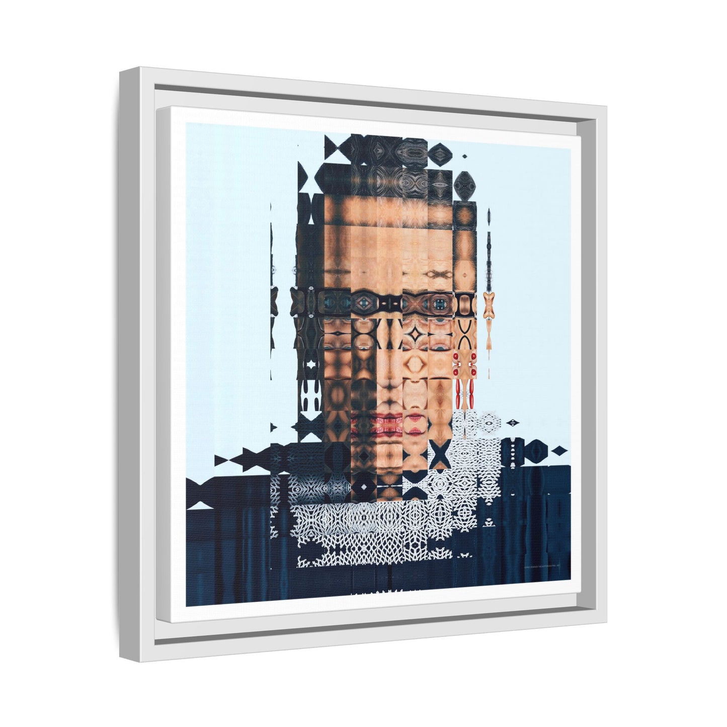 Iconic Feminist, The Notorious RBG, Ruth Bader Ginsburg Abstract Portrait Collage Art — Matte Canvas, Framed (Multi-color options)