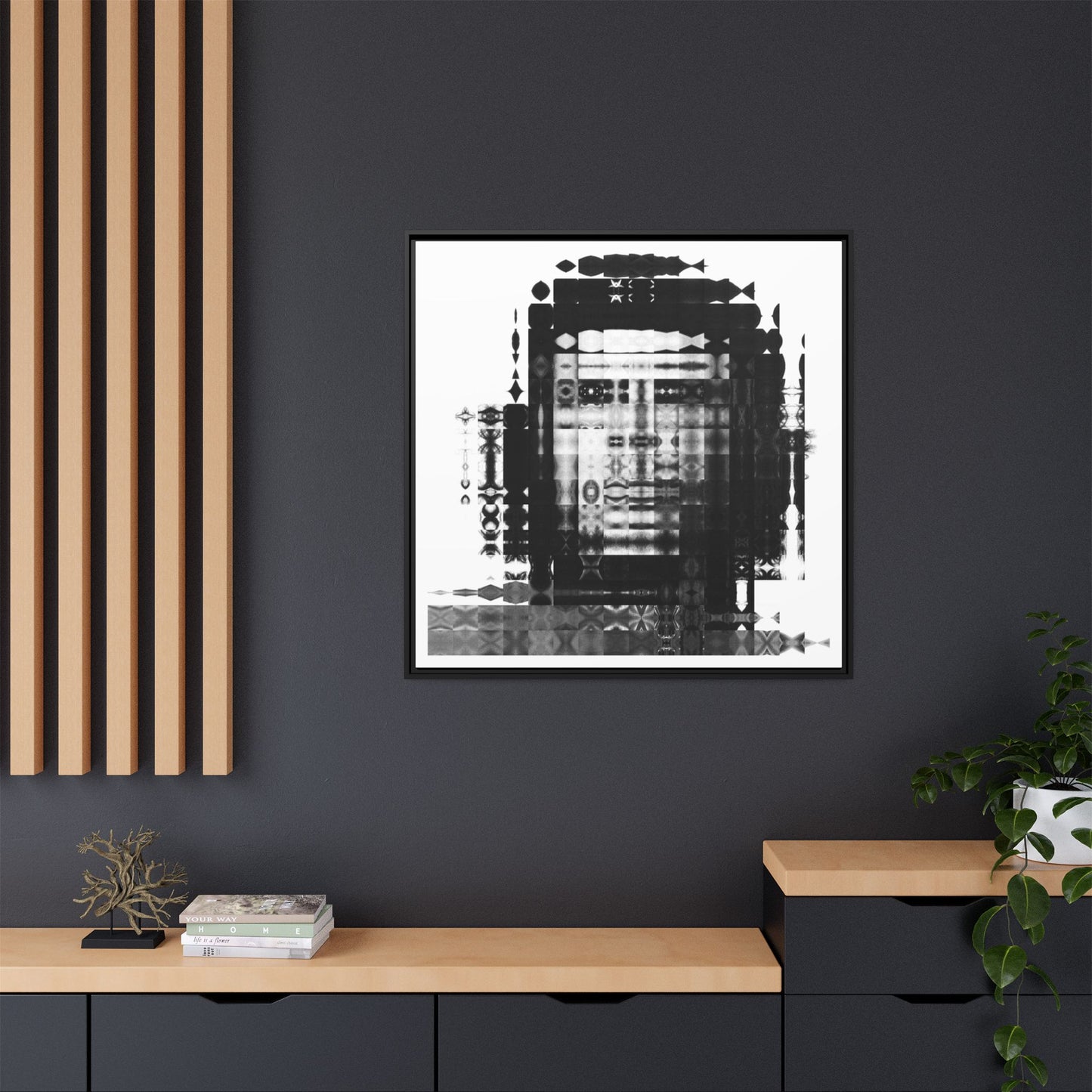 Iconic Revolutionary Che Guevera Abstract Portrait Collage Art — Matte Canvas, Framed (Multi-color options)