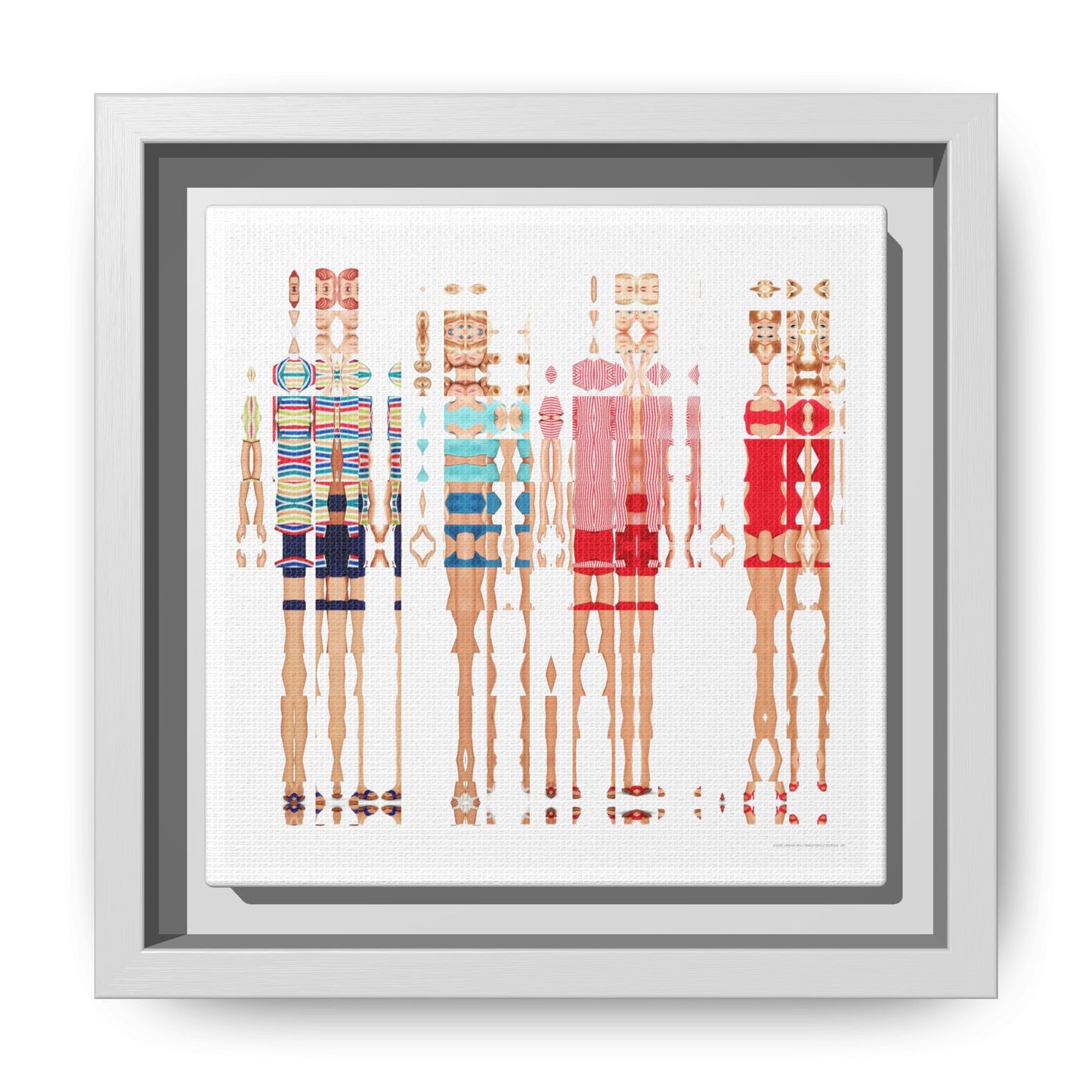 Iconic Dream Doll Inner Circle Besties Abstract Portrait Collage Art — Matte Canvas, Framed (Multi-color options)