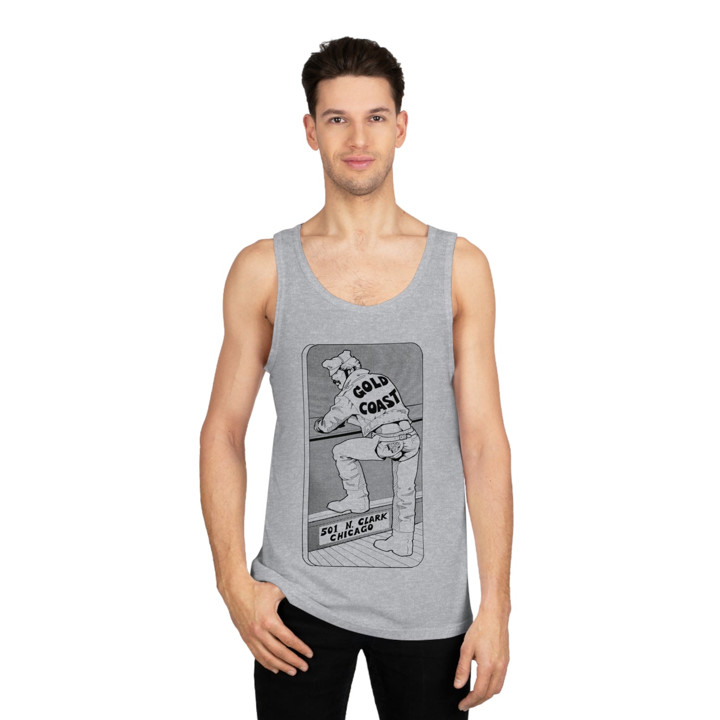 Gold Coast Chicago Tank Top, Leather Daddy in Chaps