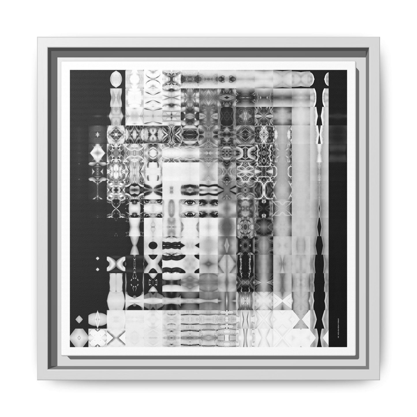Strike-a-Pose Pop Icon Abstract Portrait Collage Art — Matte Canvas, Framed (Multi-color options)