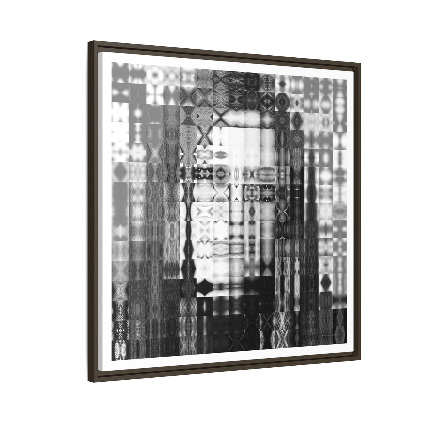 Feminist Icon Gloria Steinem Abstract Portrait Collage Art — Matte Canvas, Framed (Multi-color options)
