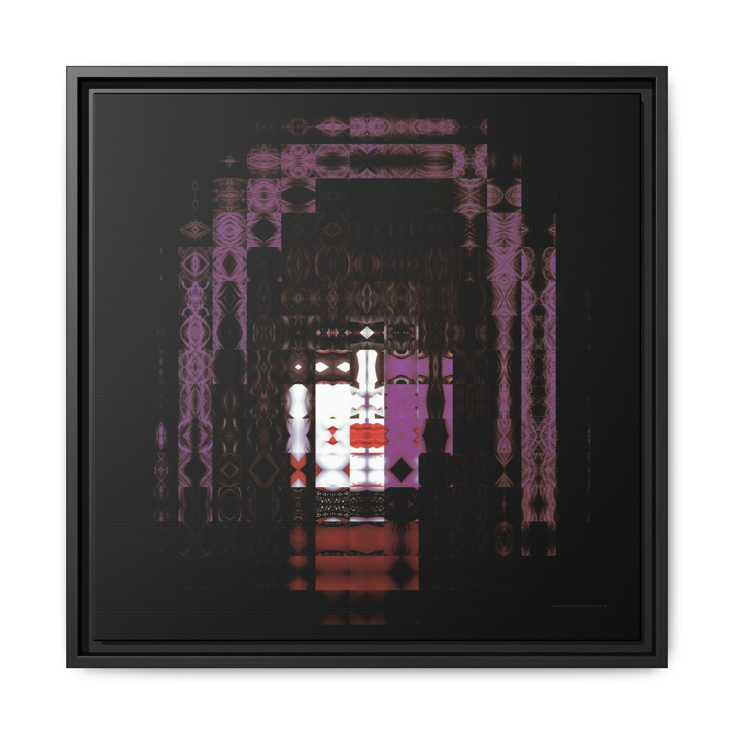 Knights In Satan's Service, Starchild Abstract Portrait Collage Art — Matte Canvas, Framed (Multi-color options)