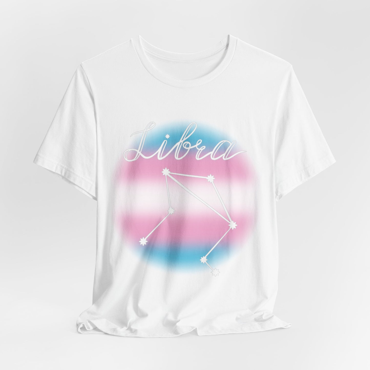 Libra Constellation T-shirt, Astrology, Transgender Pride Flag