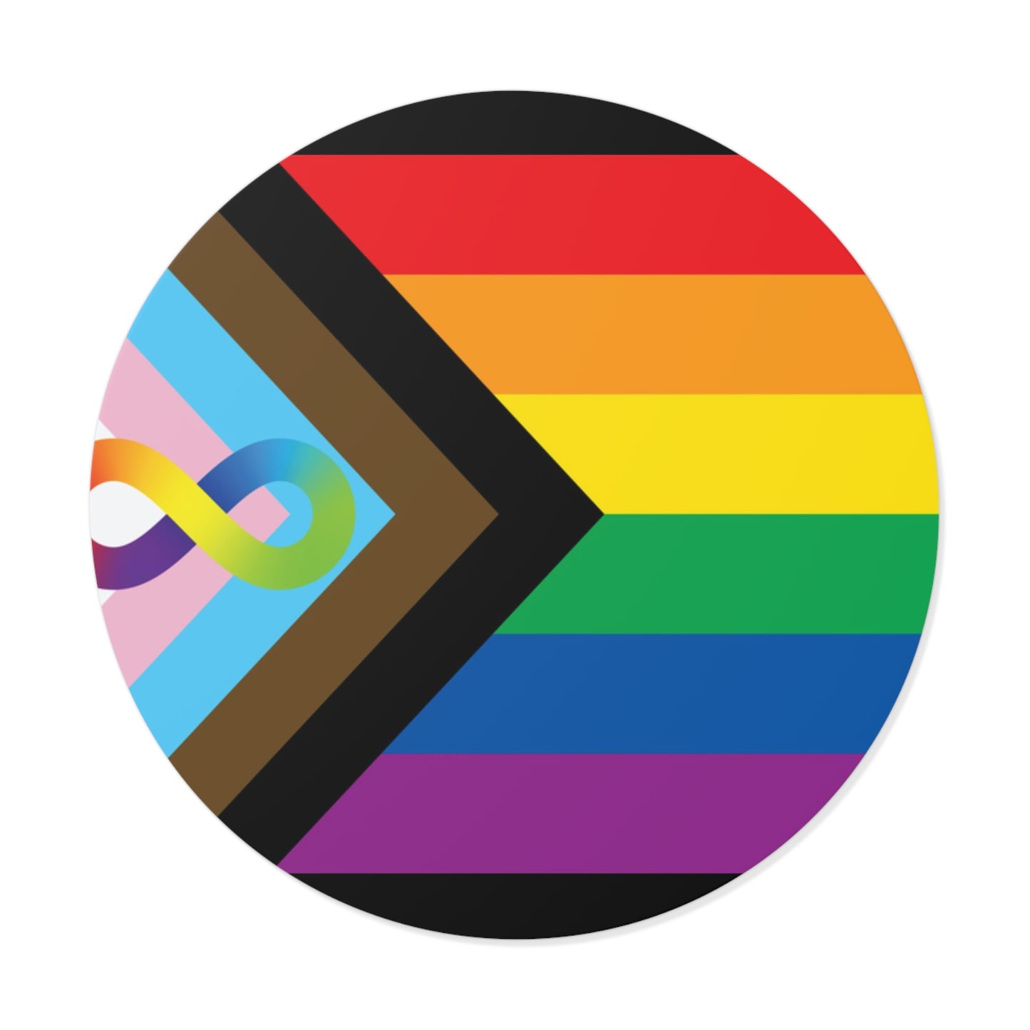 Neurodiverse and Autistic Progress Pride Flag Vinyl Sticker