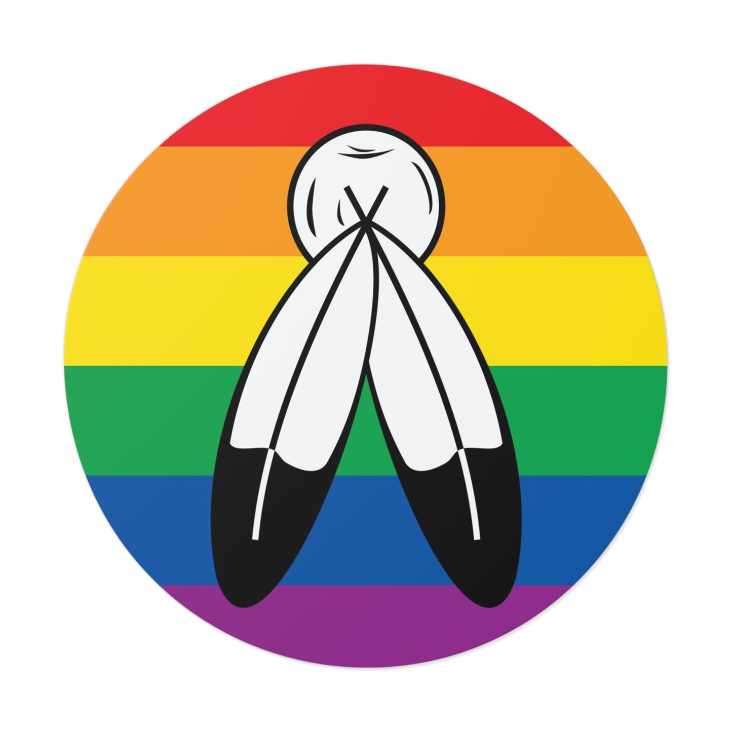 Two-Spirit Rainbow Pride Flag Vinyl Stickers