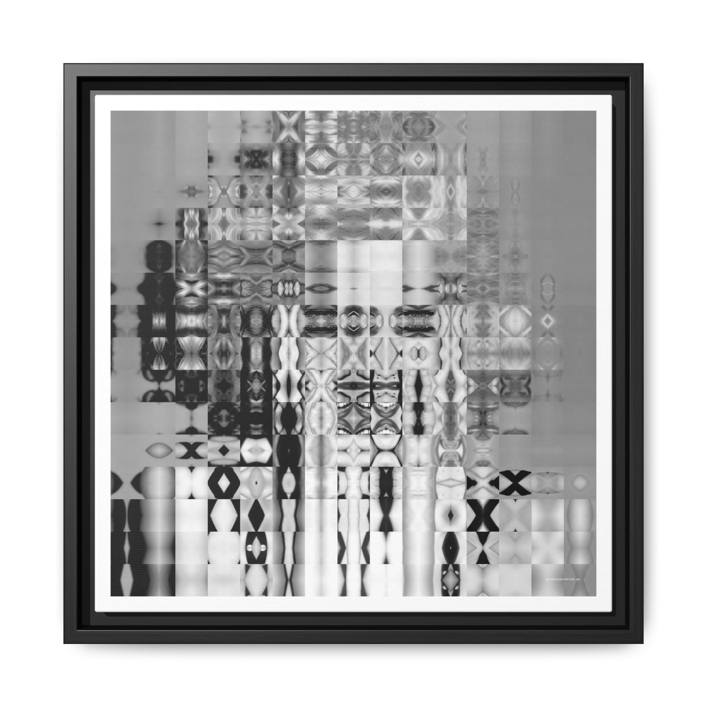 Sex-Book-Era Pop Icon Abstract Portrait Collage Art — Matte Canvas, Framed (Multi-color options)