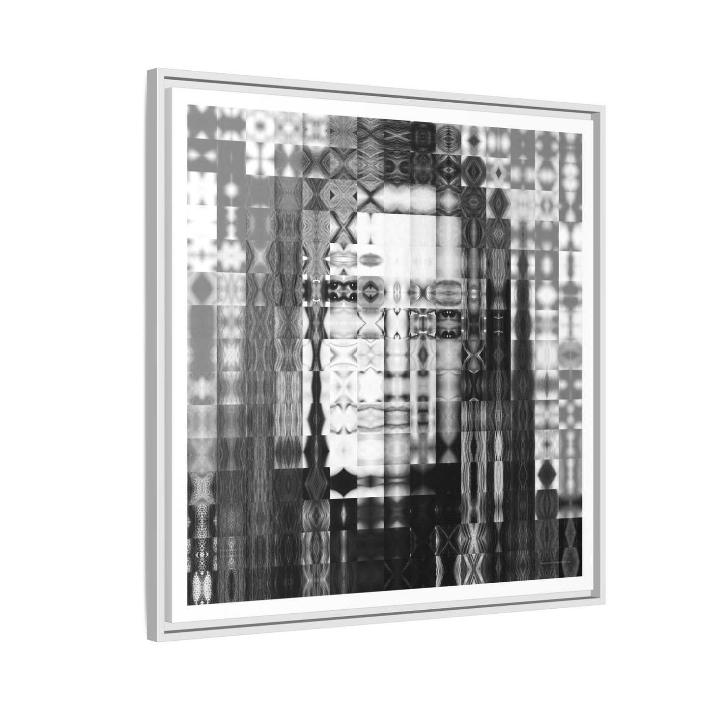 Feminist Icon Gloria Steinem Abstract Portrait Collage Art — Matte Canvas, Framed (Multi-color options)