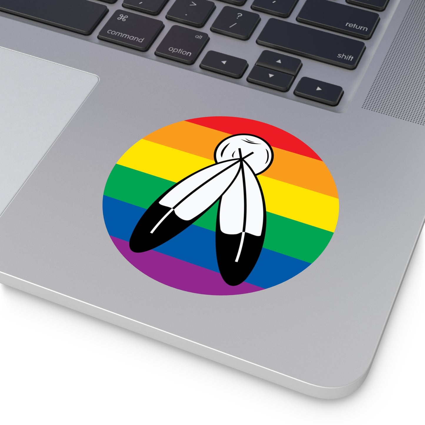 Two-Spirit Rainbow Pride Flag Vinyl Stickers