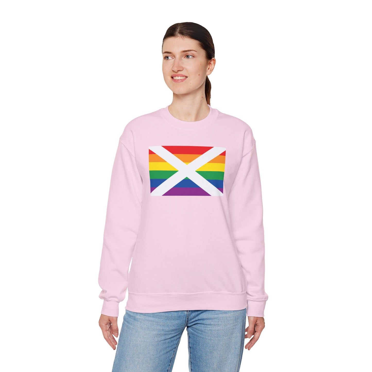 Alabama Rainbow Pride Flag  "UNITED" Unisex Crewneck Sweatshirt