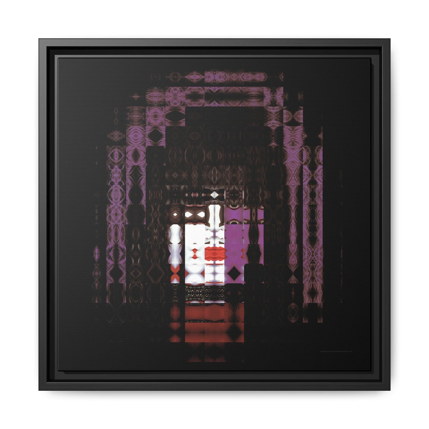Knights In Satan's Service, Starchild Abstract Portrait Collage Art — Matte Canvas, Framed (Multi-color options)