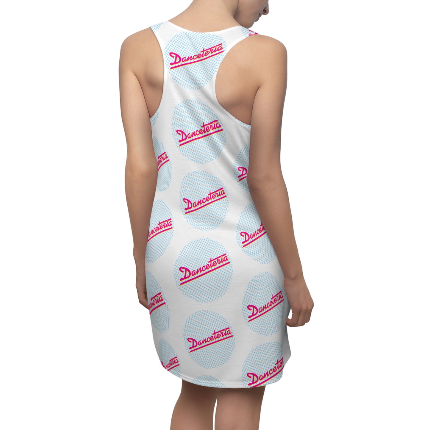 Danceteria Racerback Dress, All Over Print Deco