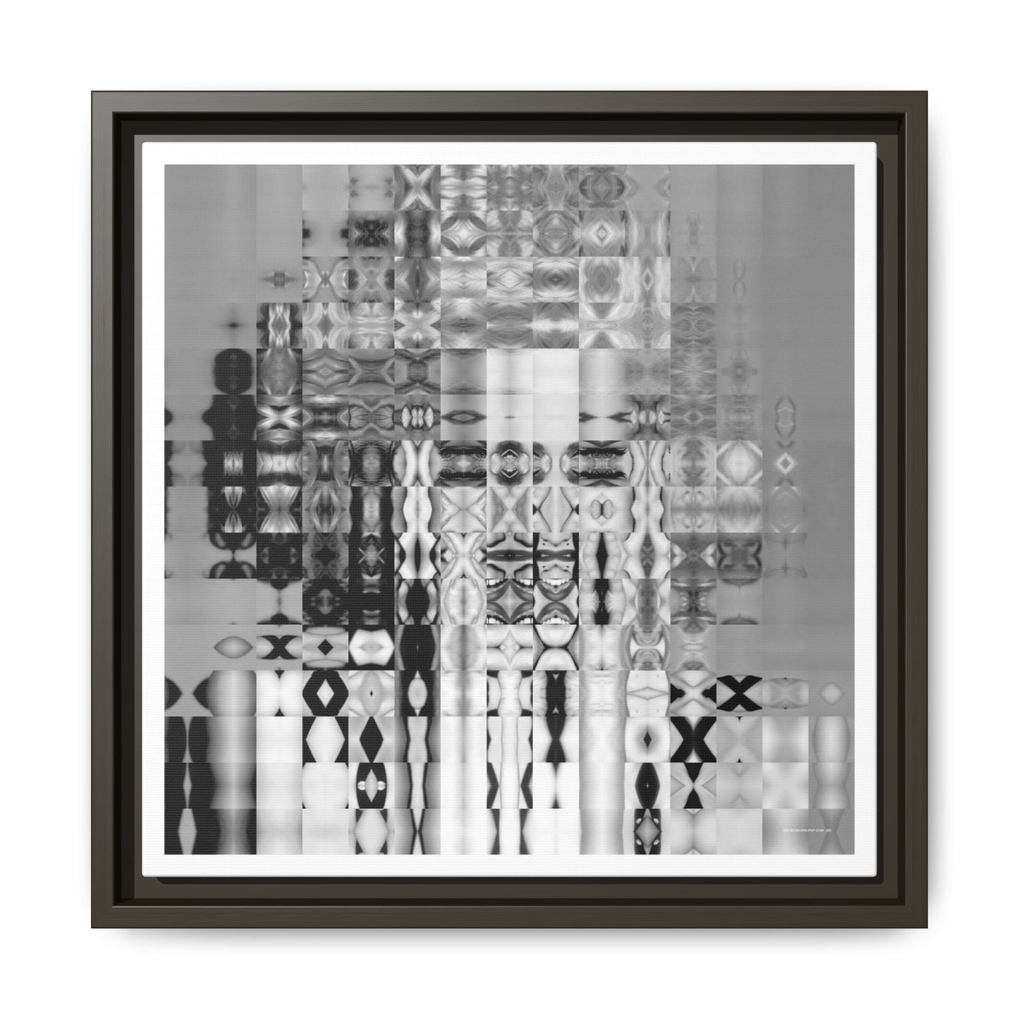 Sex-Book-Era Pop Icon Abstract Portrait Collage Art — Matte Canvas, Framed (Multi-color options)