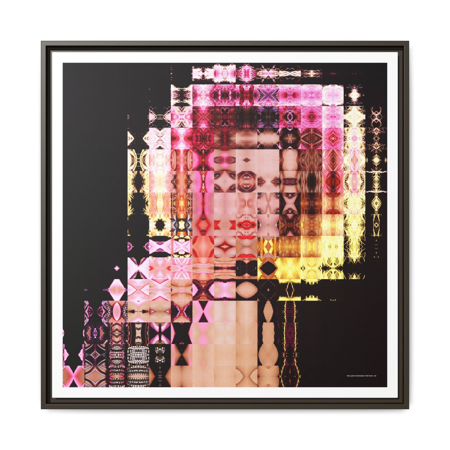 The Lucky-Star Early Pop Icon Abstract Portrait Collage Art — Matte Canvas, Framed (Multi-color options)