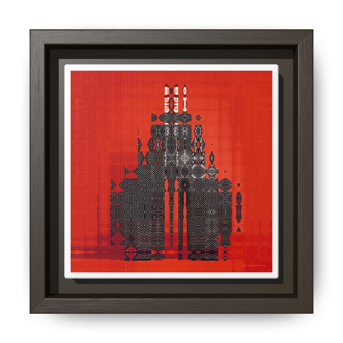 Iconic 70s Alien Glam Rocker Spacesuit Abstract Portrait Collage Art — Matte Canvas, Framed (Multi-color options)