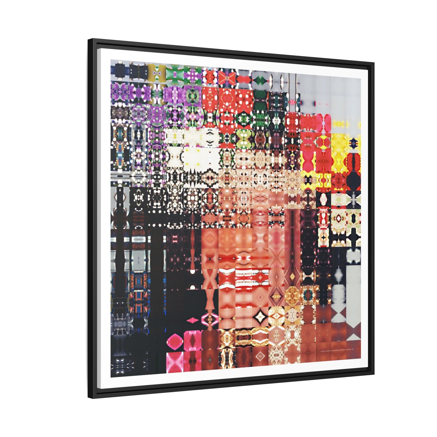 Iconic Guardian of the Margins, Marsha P. Johnson Abstract Portrait Collage Art — Matte Canvas, Framed (Multi-color options)