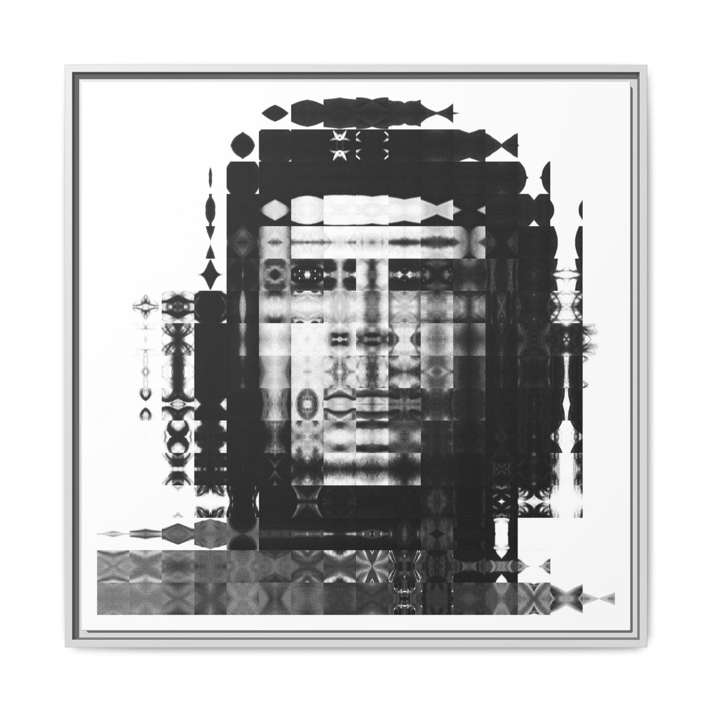 Iconic Revolutionary Che Guevera Abstract Portrait Collage Art — Matte Canvas, Framed (Multi-color options)