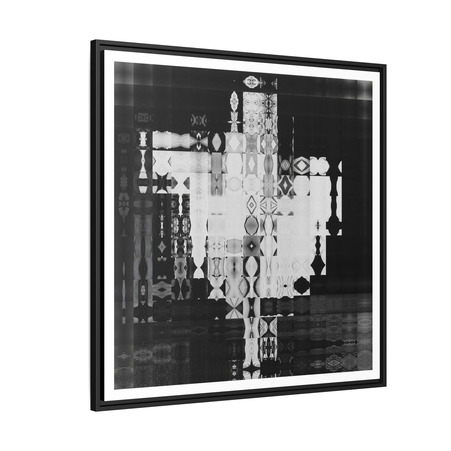 Iconic Hollywood Movie Star Marilyn Monroe, Iconic Flying Skirt Moment, Abstract Portrait Collage Art — Matte Canvas, Framed (Multi-color options)