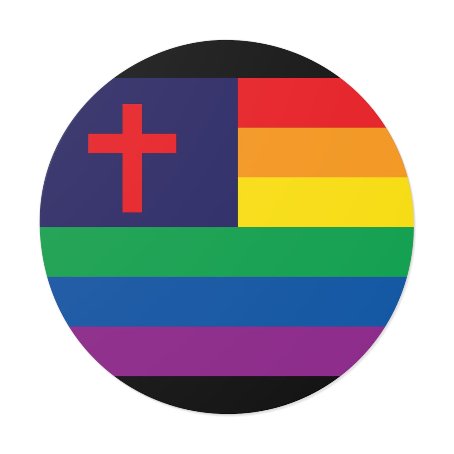 Christian Queer Pride Flag Vinyl Sticker