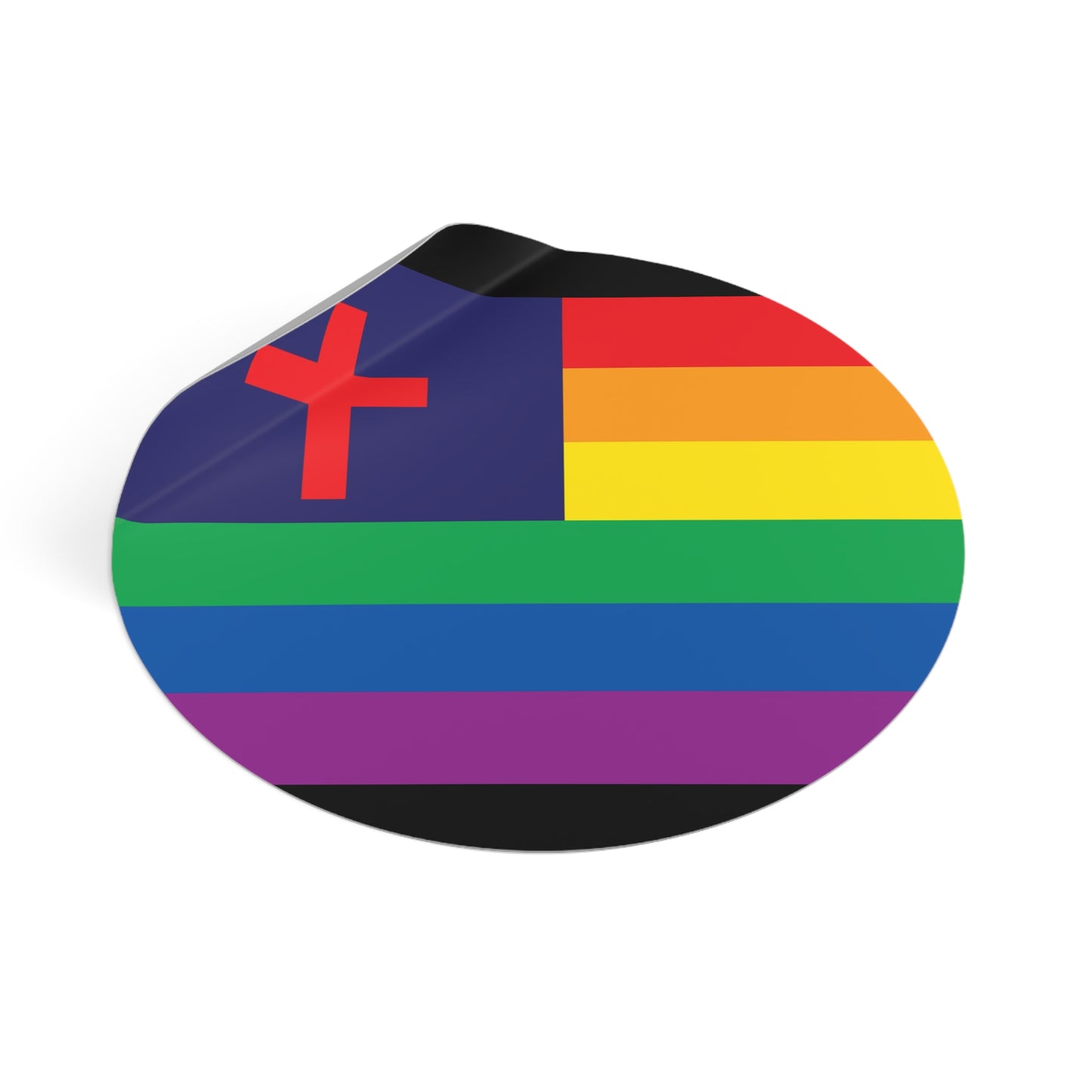 Christian Queer Pride Flag Vinyl Sticker