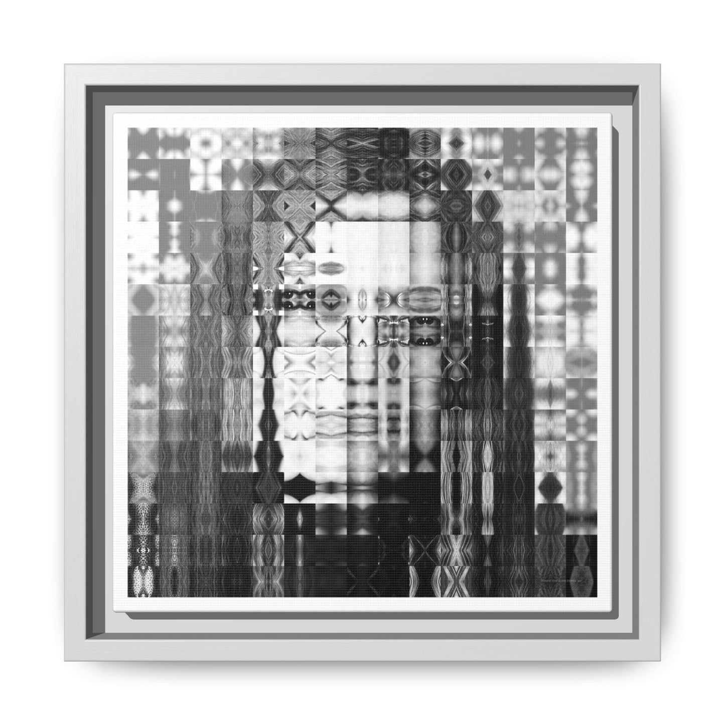 Feminist Icon Gloria Steinem Abstract Portrait Collage Art — Matte Canvas, Framed (Multi-color options)