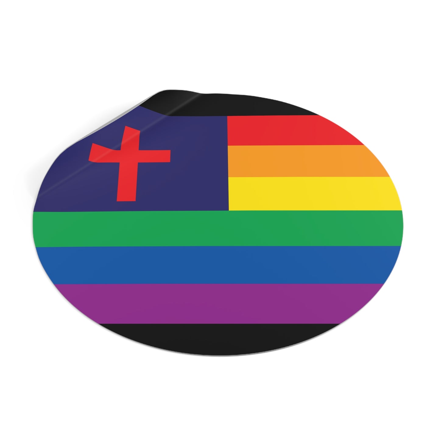 Christian Queer Pride Flag Vinyl Sticker