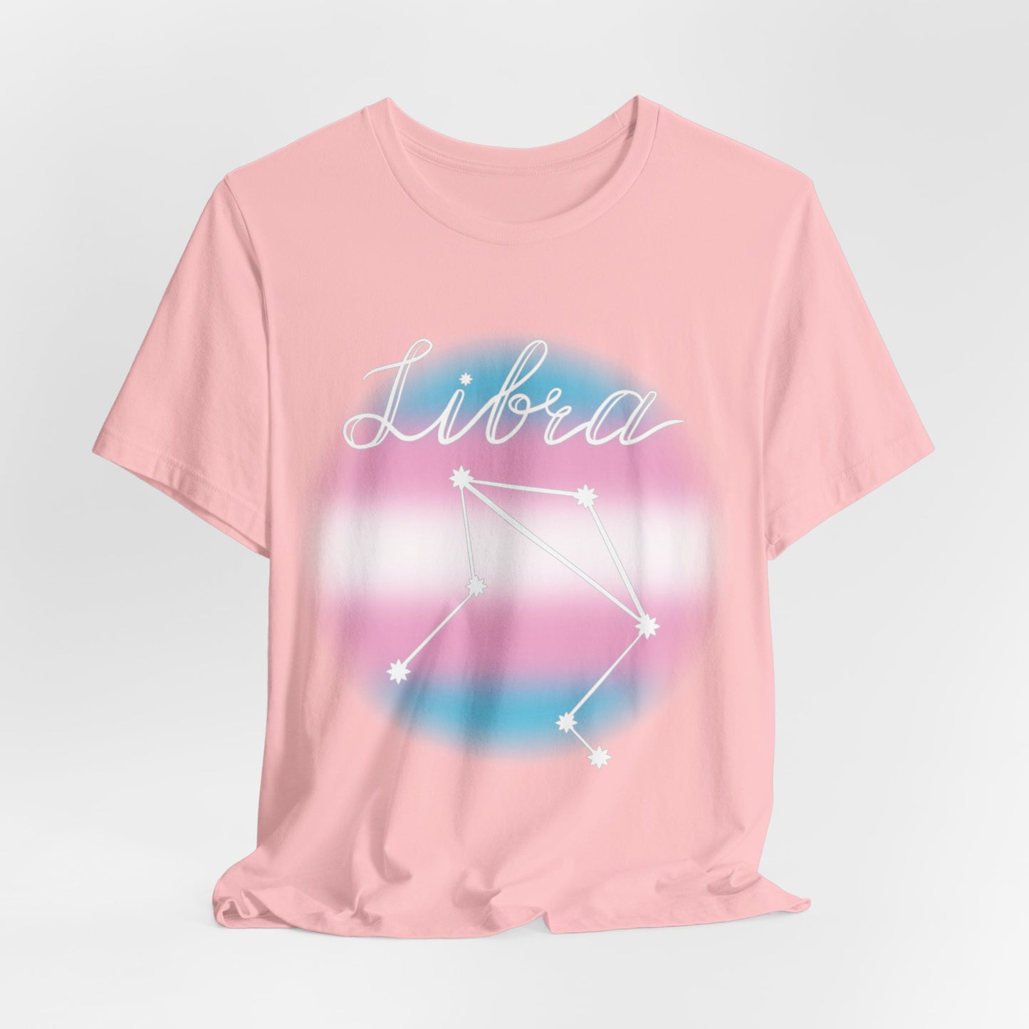 Libra Constellation T-shirt, Astrology, Transgender Pride Flag